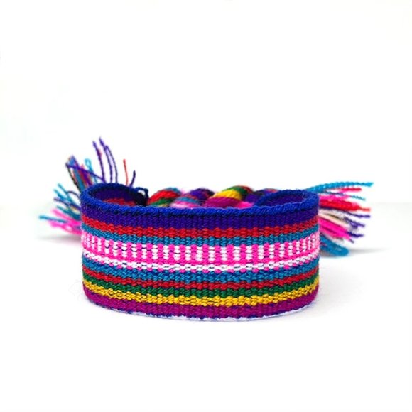 Colorful Vibrant Striped Woven Bracelets - Handmade Friendship Bracelets - Assor - Picture 5 of 10